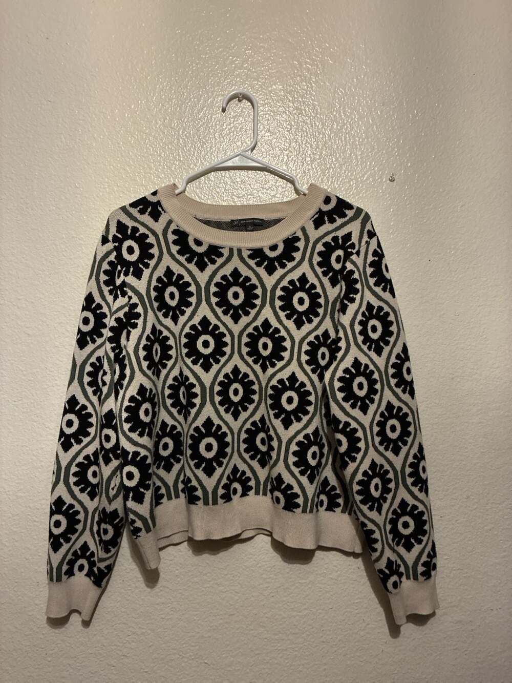 Adrianna Papell Floral Jacquard Sweater